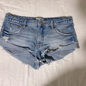 Free People denim shorts